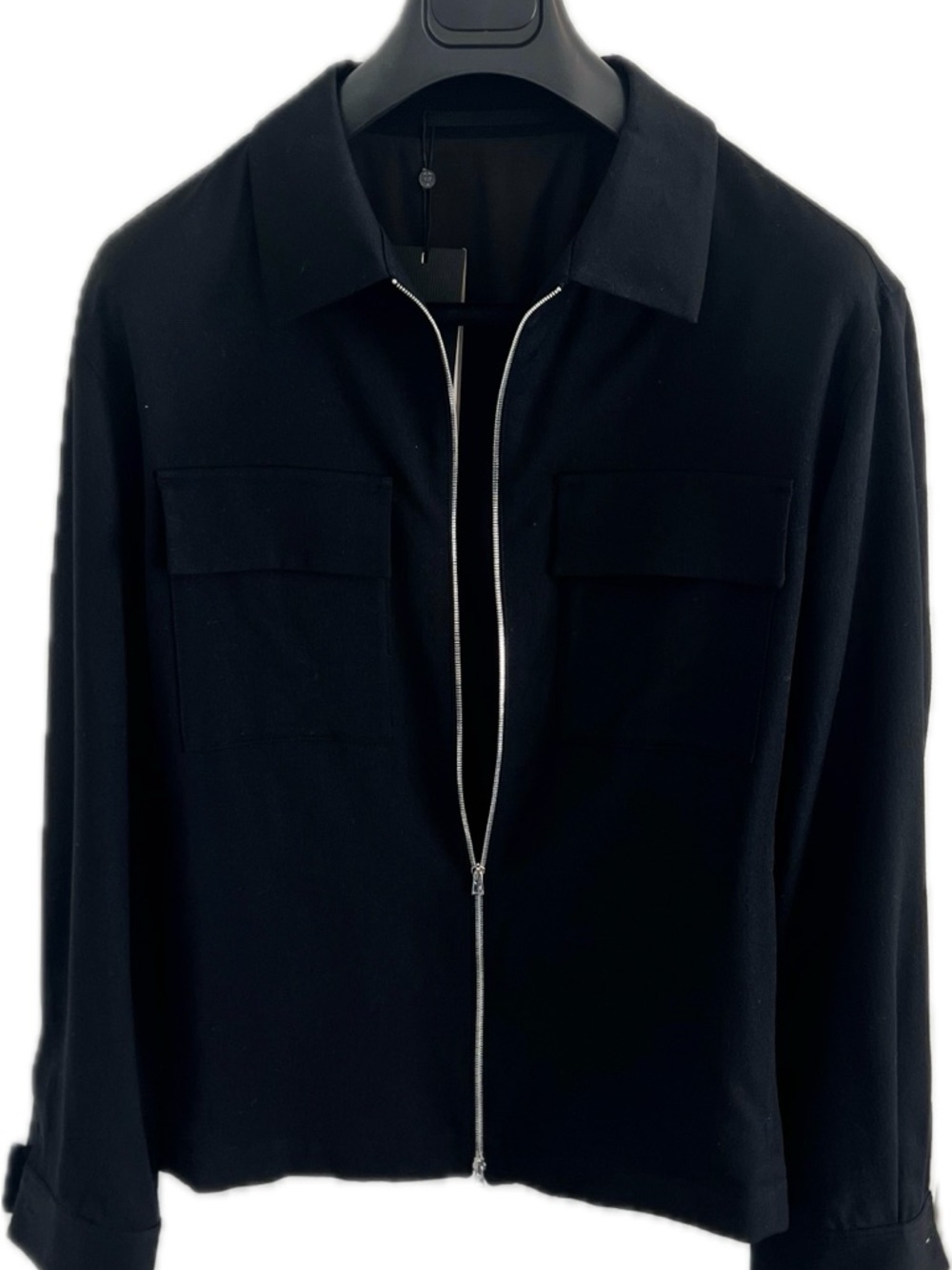 Massimo Dutti Black Lightweight Zip-Front Shirt Jacket - Limited edition - Picture 6 of 9